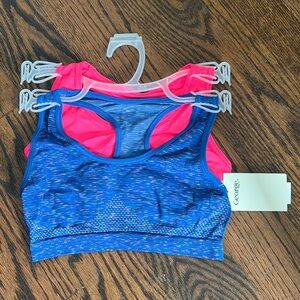 George Blue and Pink Kids Sports Bras